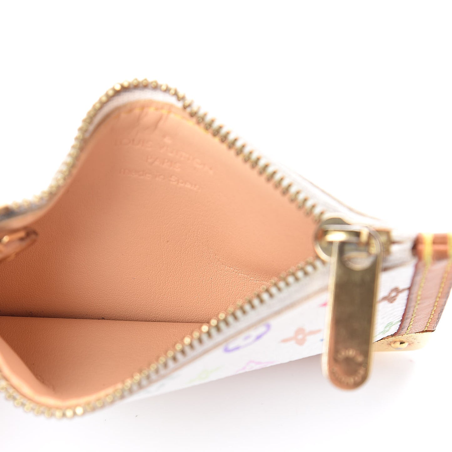 Monogram Multicolor Key Pouch White