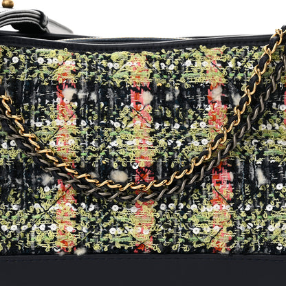 Chanel Tweed Calfskin Medium Gabrielle Hobo Blue 8 of 10