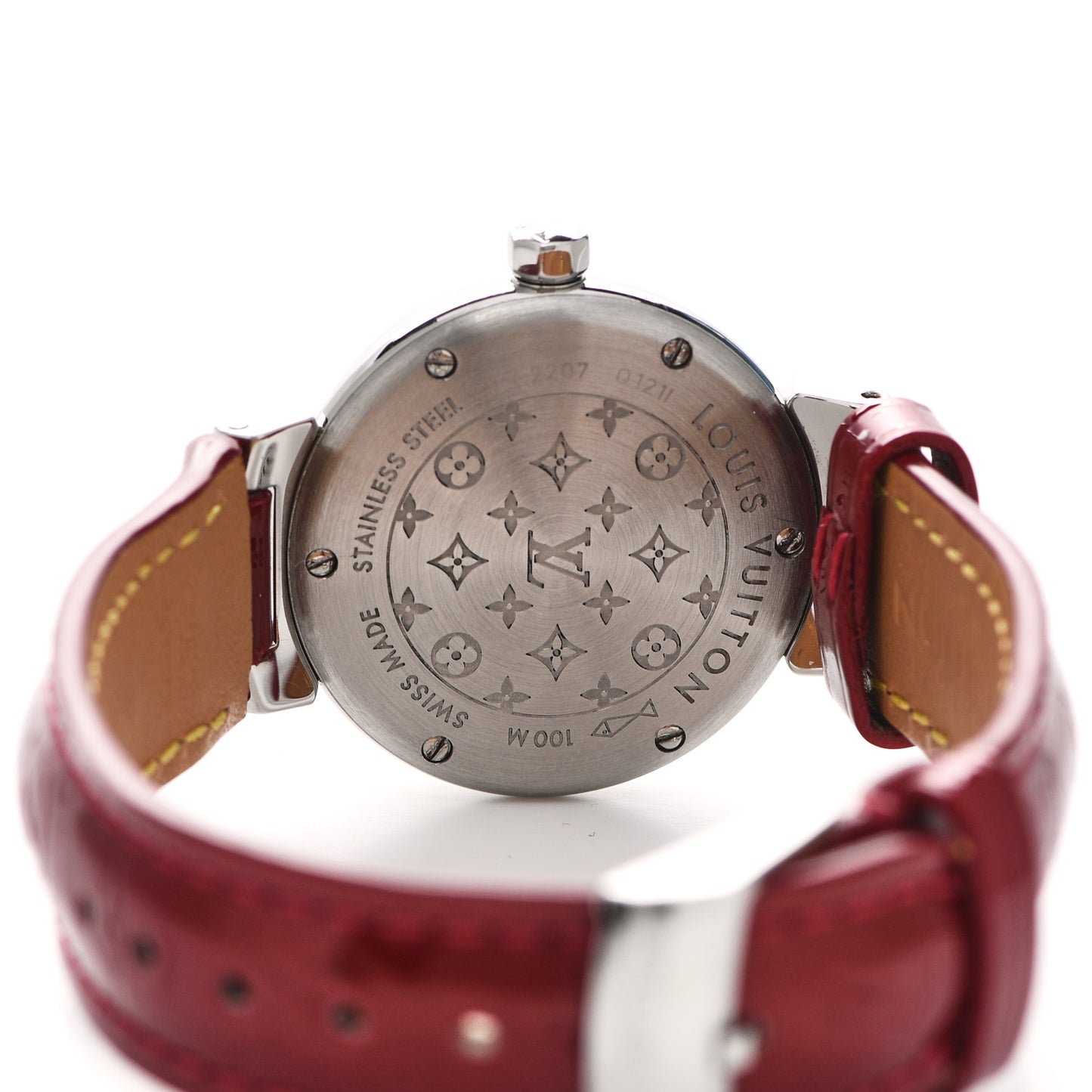 Stainless Steel Vernis Diamond Mother of Pearl 28mm Tambour Lovely Quartz Watch