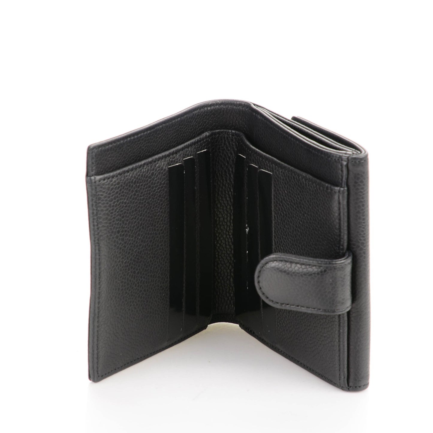 Caviar Timeless CC Compact French Wallet Black