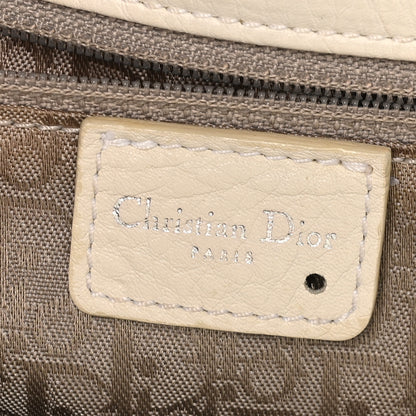 Christian Dior Calfskin Cannage D Buckle East West Tote White 5 of 10