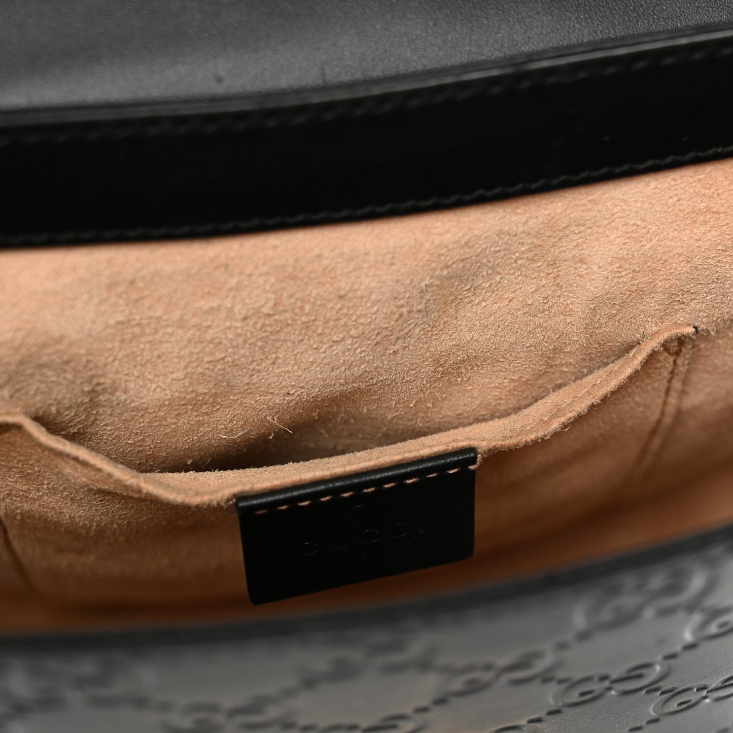 Guccissima Web Medium Padlock Messenger Shoulder Bag Black