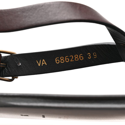 Saint Laurent Calfskin Culver Flat Sandals 39 Dark Brown 8 of 8