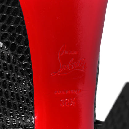 Christian Louboutin Calfskin Jurassic Bingirl 130 Pumps 38.5 Black 8 of 9