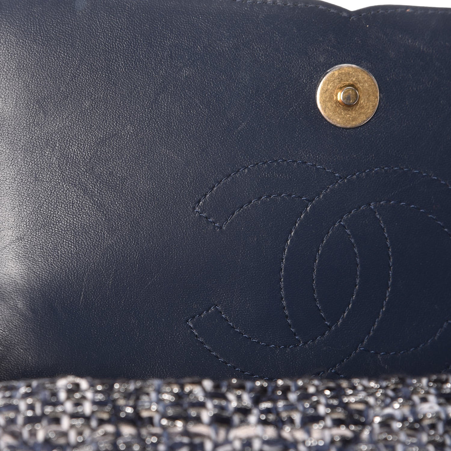 Chanel Tweed Snakeskin Quilted Small CC Filigree Flap Multicolor 12 of 14