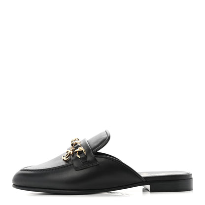 Chanel Lambskin Chain CC Mules 36.5 Black 1 of 8