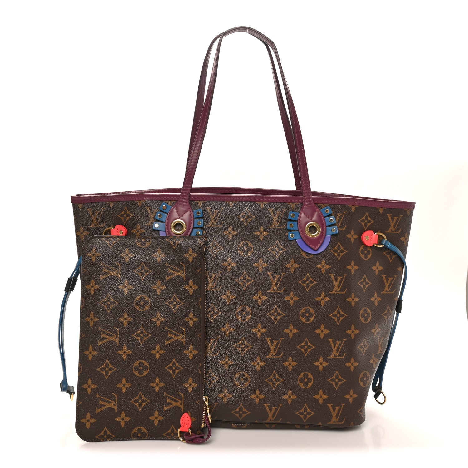 Louis Vuitton Monogram Totem Neverfull MM Magenta 2 of 10