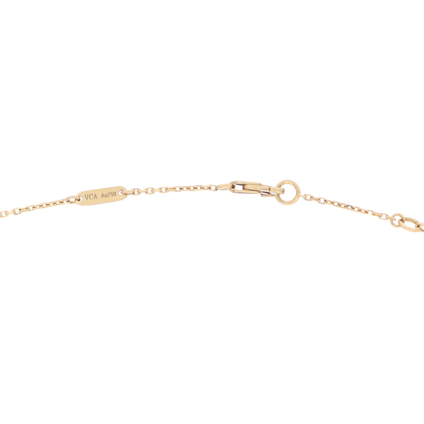 18K Yellow Gold Mother of Pearl Sweet Alhambra Pendant Necklace