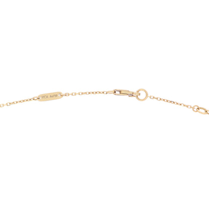 Van Cleef & Arpels 18K Yellow Gold Mother of Pearl Sweet Alhambra Pendant Necklace 4 of 5