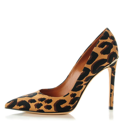 Louis Vuitton Silk Leopard Print Eyeline Pumps 37 1 of 8