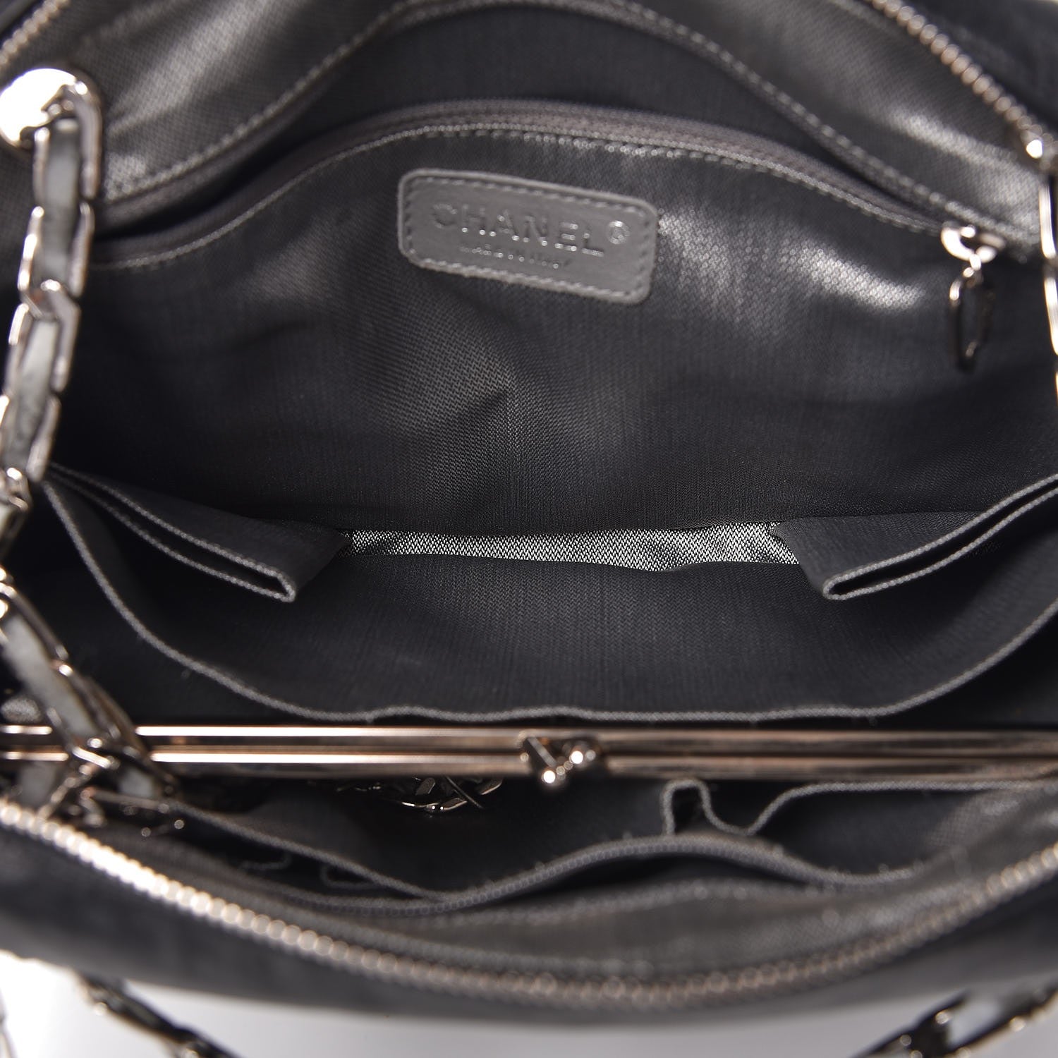 Chanel Lambskin Vertical Quilted Mademoiselle Small Camera Case Black 6 of 25