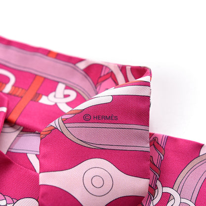 Hermes Silk Panoplie Equestre Twilly Fuchsia Rose Rouge 5 of 5