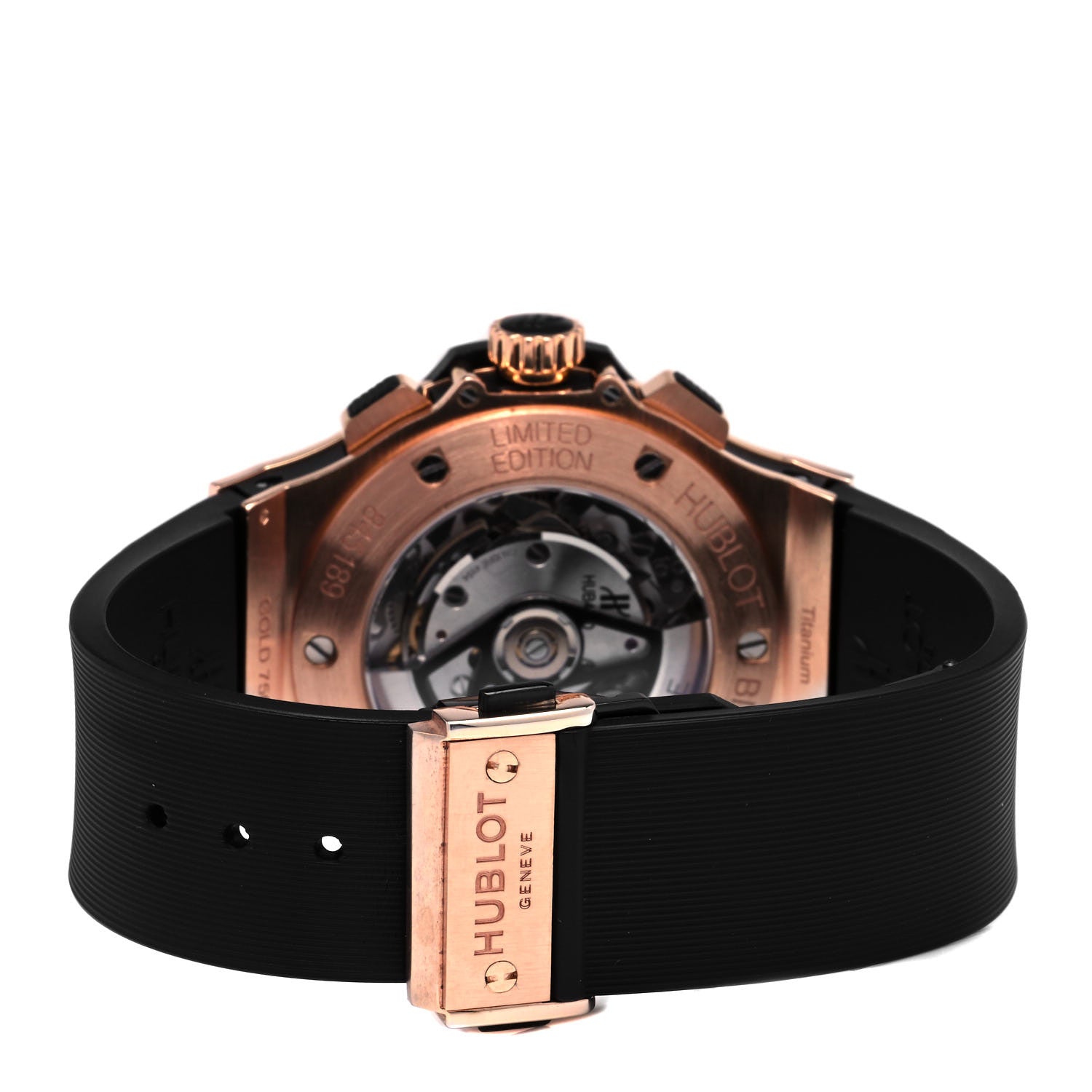 Hublot 18K Rose Gold Titanium Rubber 44mm Big Bang Evolution Automatic Watch Black 301.PX.1180.RX 4 of 5