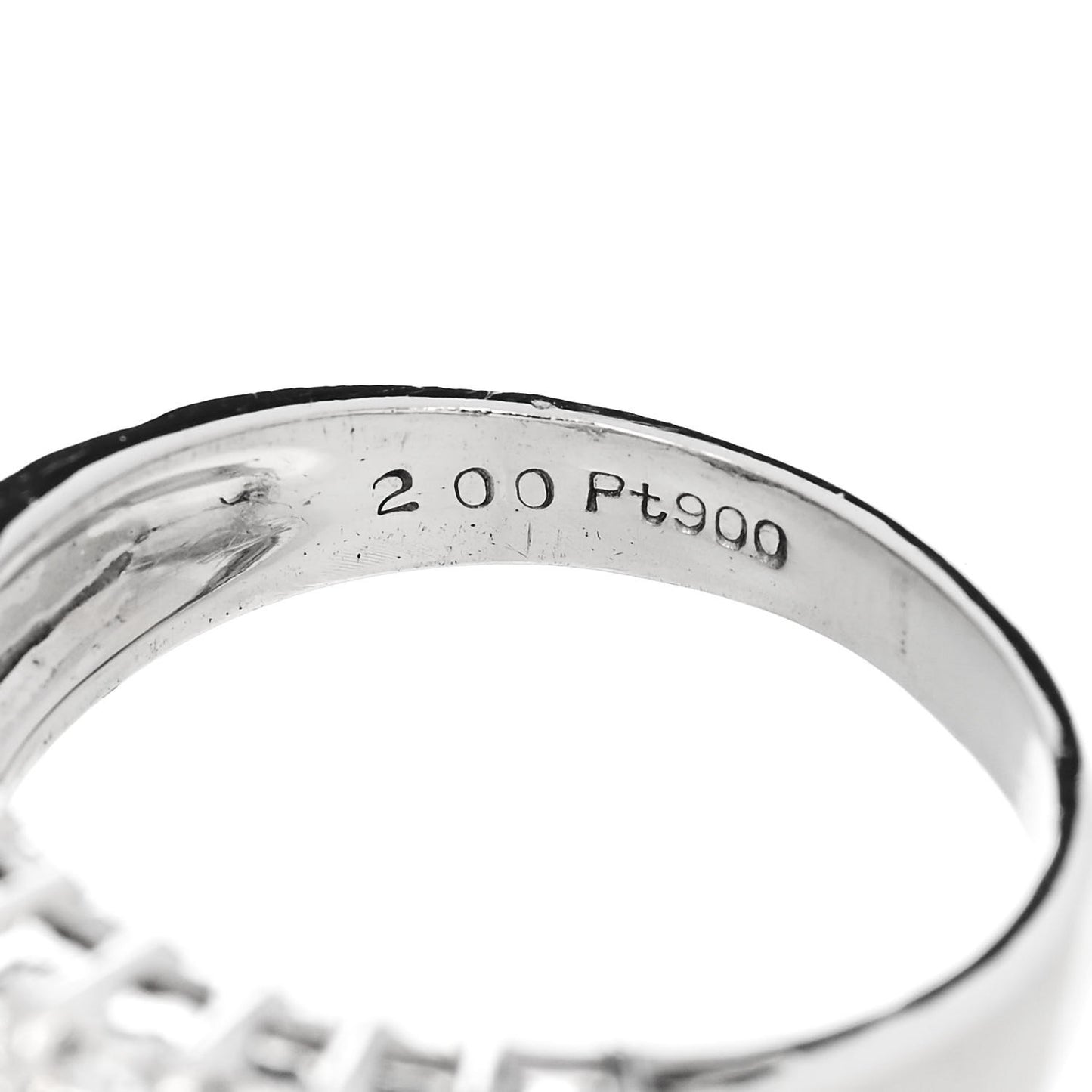 Platinum Diamond 2.00ct Three Row Half Eternity Band Ring 58 8.25