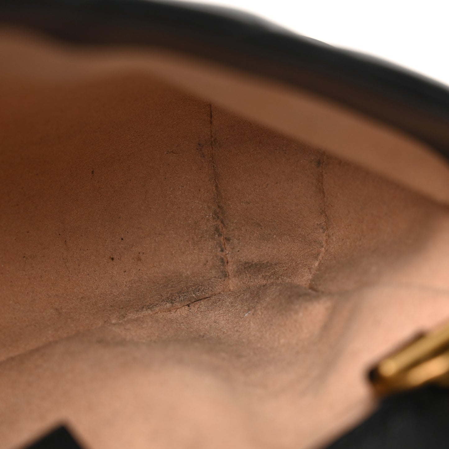 Calfskin Matelasse Super Mini GG Marmont Shoulder Bag Black