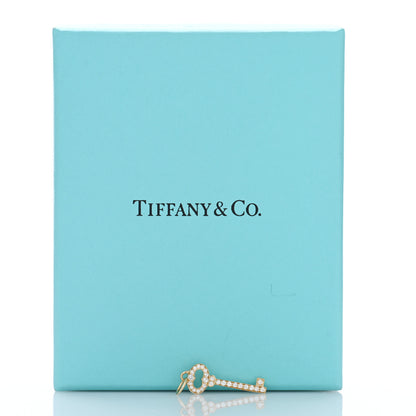 Tiffany 18K Yellow Gold Diamond Mini Vintage Oval Key Pendant 5 of 5