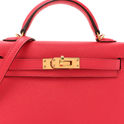 Hermes Epsom Mini Kelly Sellier 20 Rose Extreme 22 of 43