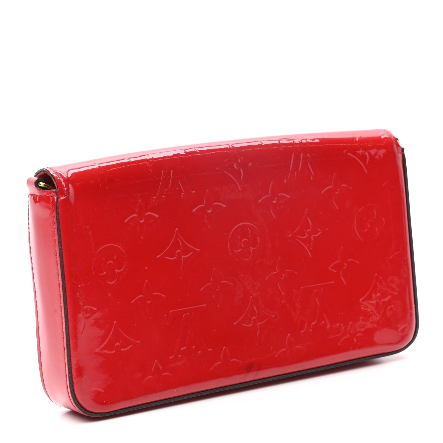 Louis Vuitton Vernis Felicie Pochette Chain Wallet Cherry 2 of 7