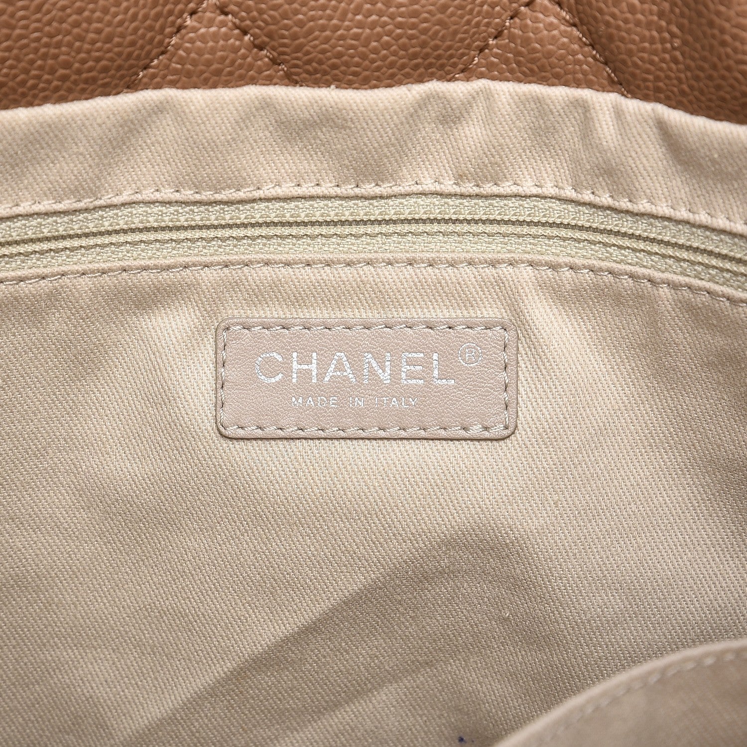 Chanel Caviar Quilted Timeless CC Soft Tote Beige 6 of 15