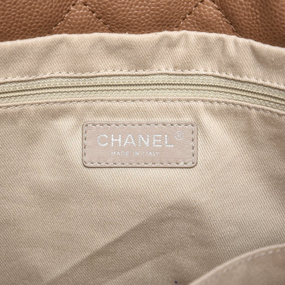 Chanel Caviar Quilted Timeless CC Soft Tote Beige 6 of 15
