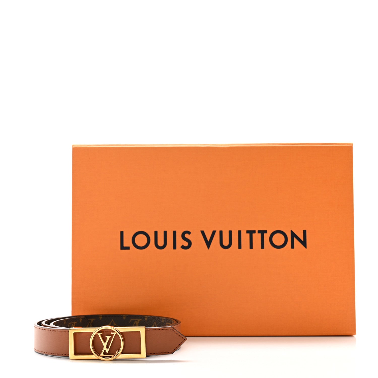 Louis Vuitton Monogram 25mm Dauphine Reversible Belt 90 36 Tan 7 of 7