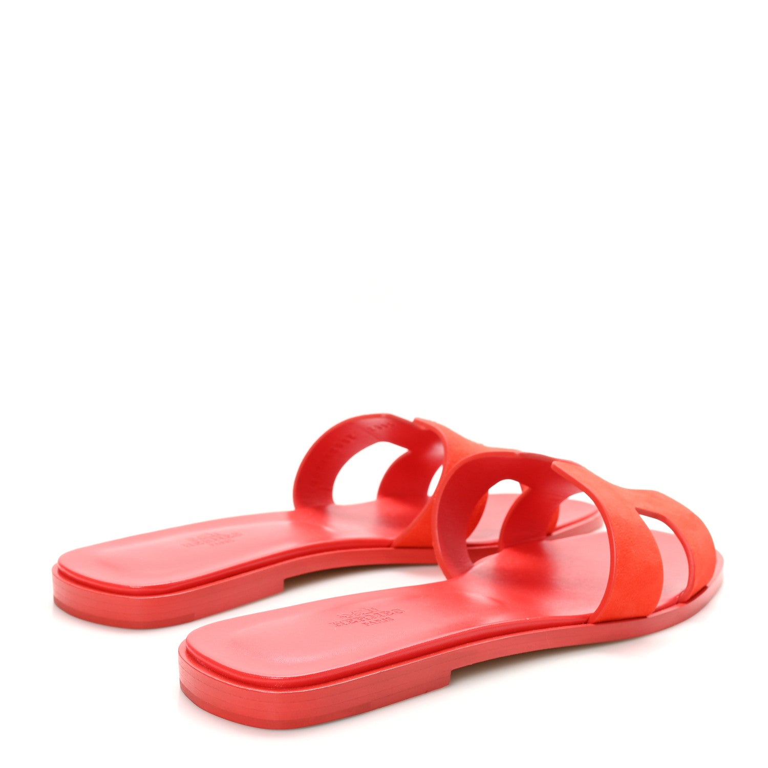Hermes Suede Goatskin Oran Sandals 40.5 Rouge Grenadine 5 of 10