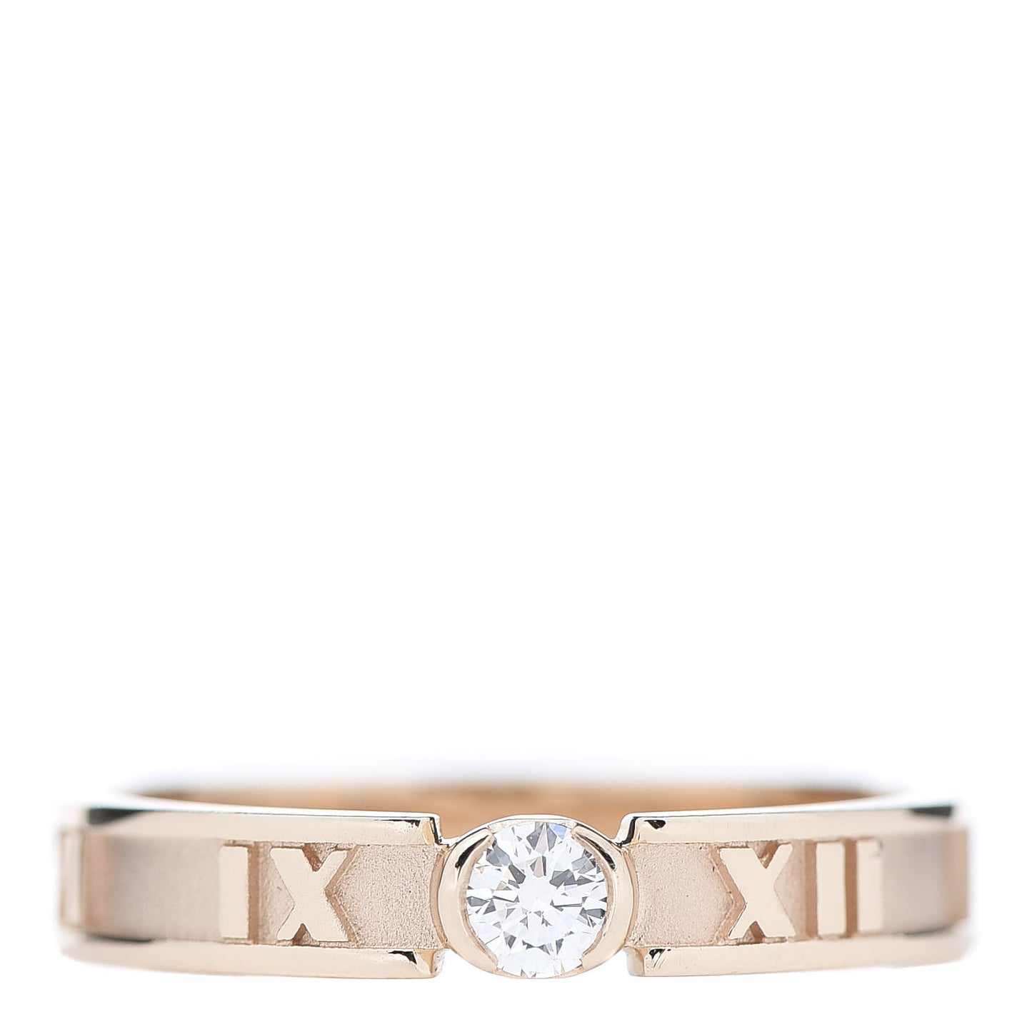 18K Rose Gold Diamond Atlas Closed Narrow Ring 52 6