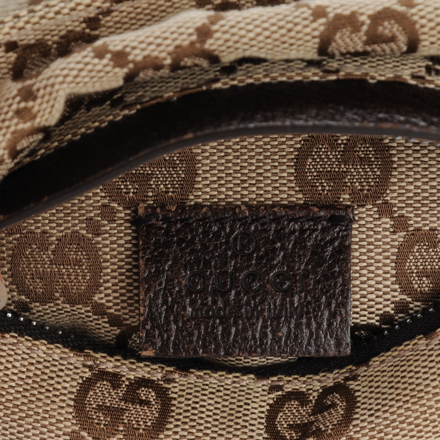 Gucci GG Monogram Double Pocket Belt Bag Dark Brown 6 of 7