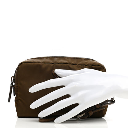 Prada Nylon Vela Cosmetic Pouch Cacao 2 of 7