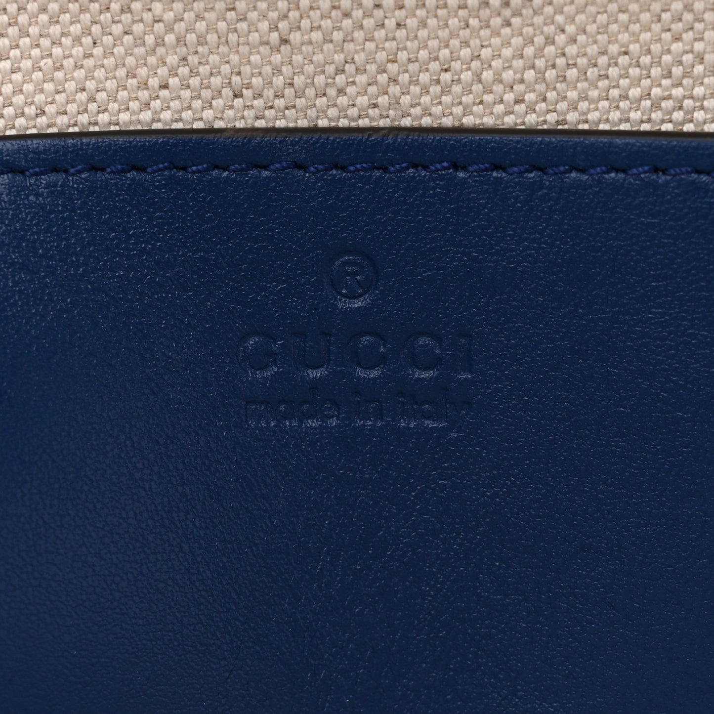 Calfskin GG Tennis Embossed Sling Backpack Blue