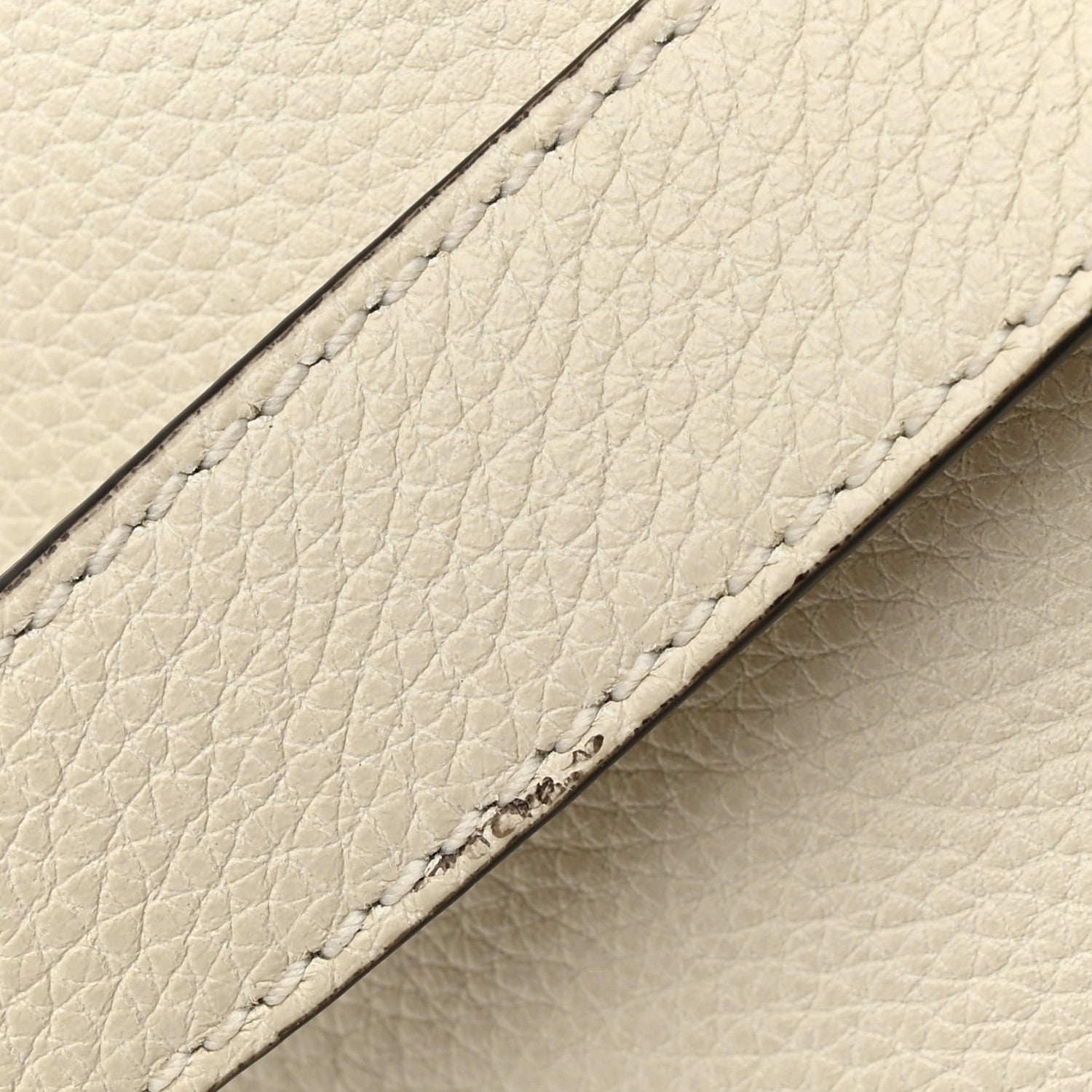 Gucci Grained Calfskin Logo Half Moon Hobo White 11 of 13