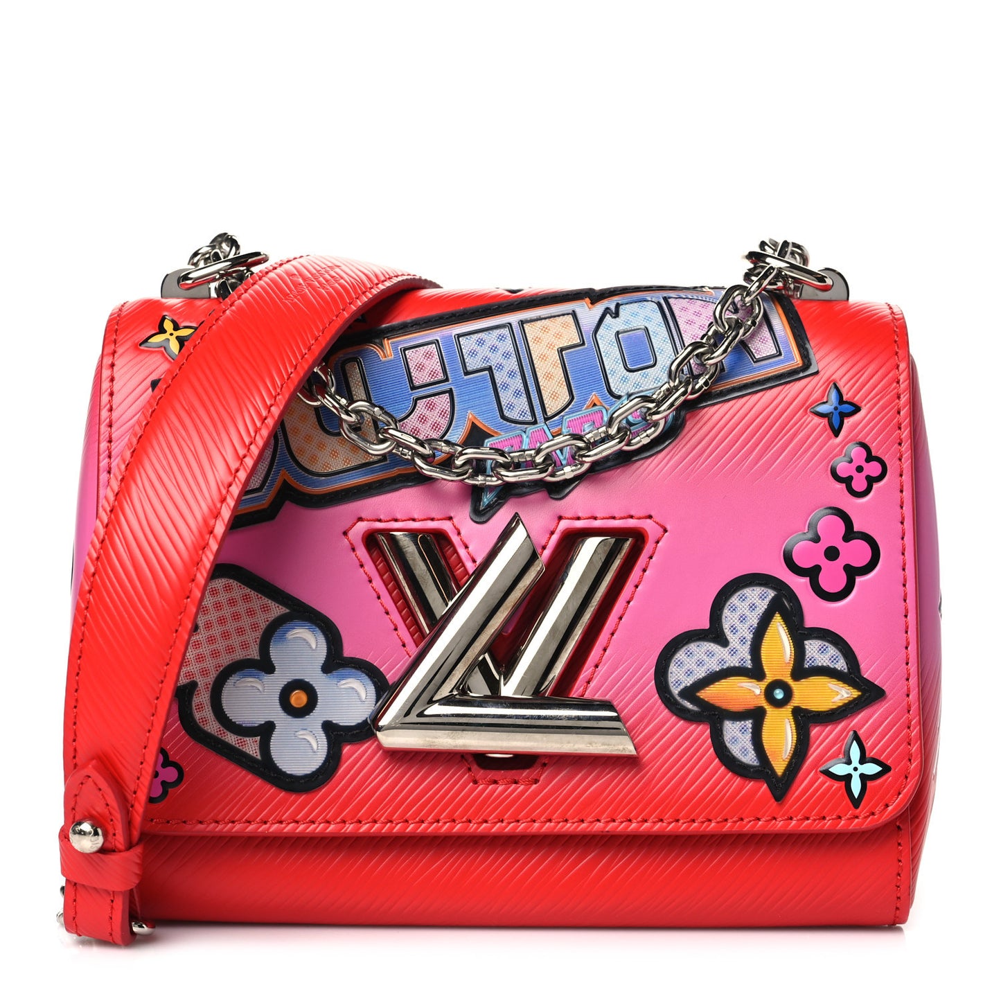 Epi Kawai Blossom Twist Shoulder Bag Coquelicot