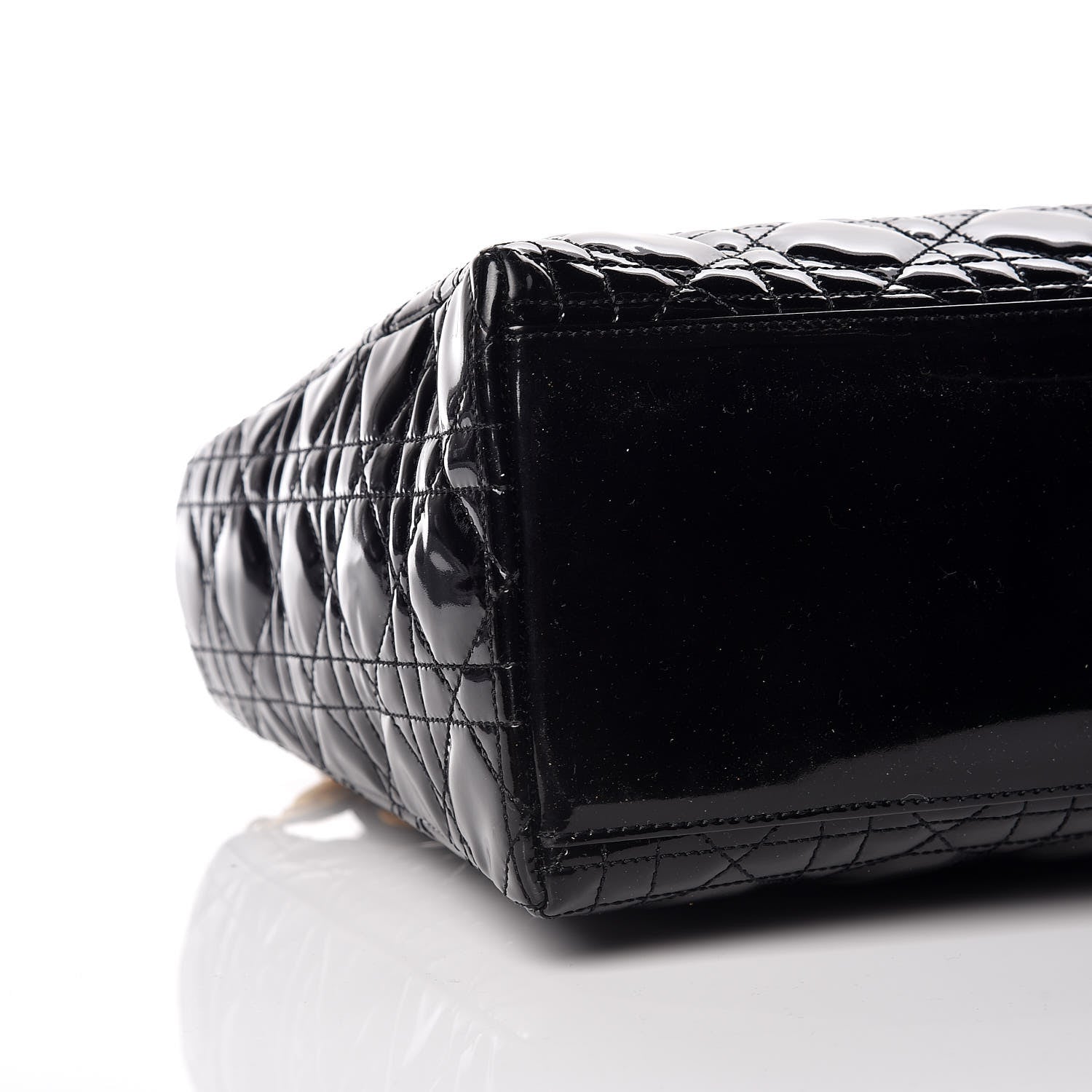 Christian Dior Patent Cannage Medium Lady Dior Black 9 of 18