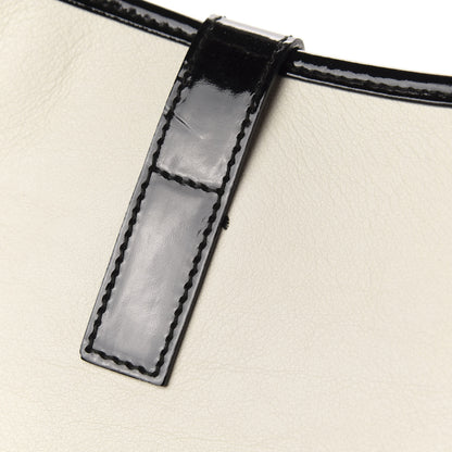 Gucci Calfskin Jackie O Hobo White Black 10 of 13