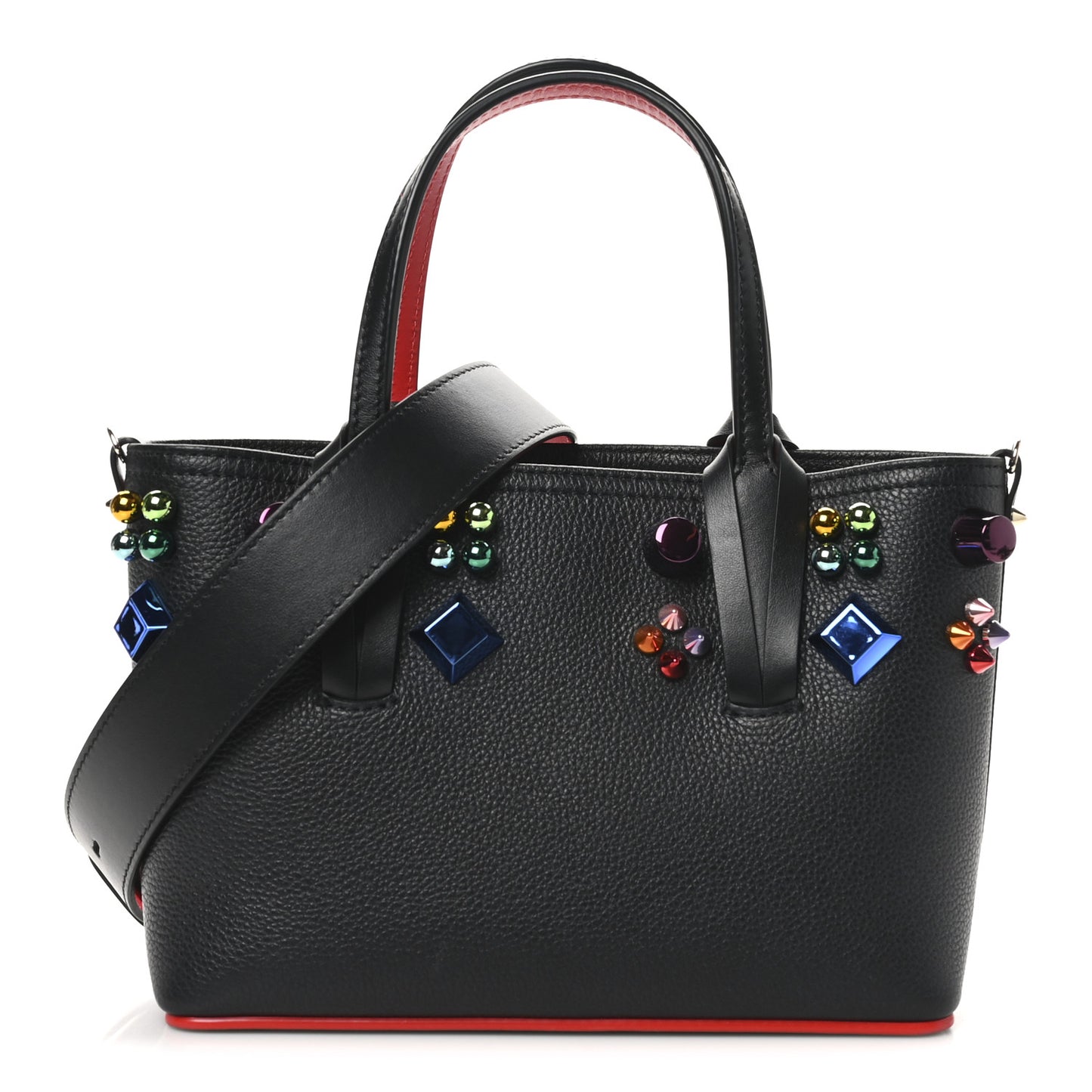 Calfskin Embellished Mini East West Cabata Tote Black
