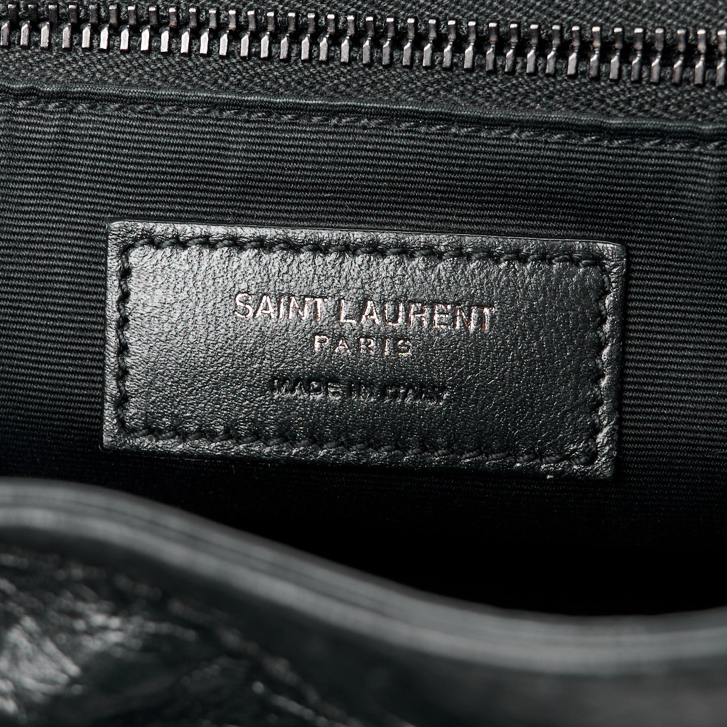 Saint Laurent Crinkled Calfskin Matelasse Monogram Medium Niki Chain Satchel Black 7 of 15