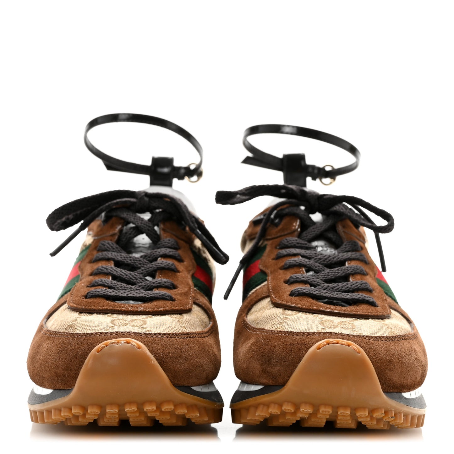 GG Suede Monogram Web Re-Motion Sneakers 37 Beige