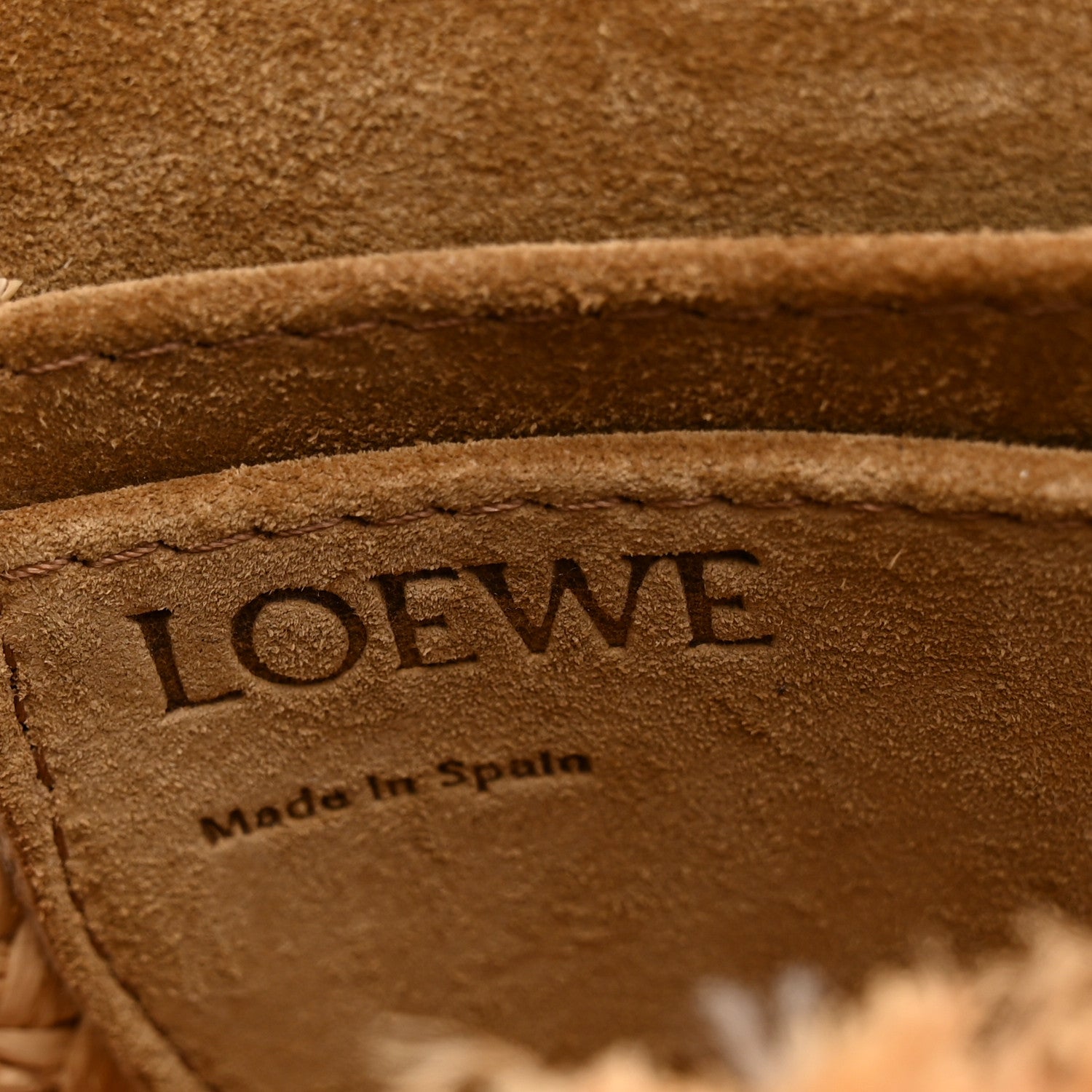 Loewe Calfskin Raffia Mini Gate Crossbody Bag Natural Black 6 of 11