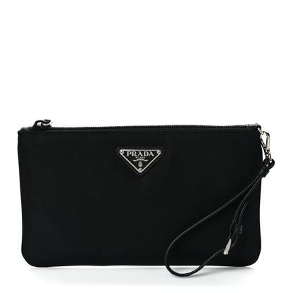 Prada Re-Nylon Saffiano Pouch Wristlet Black 1 of 8