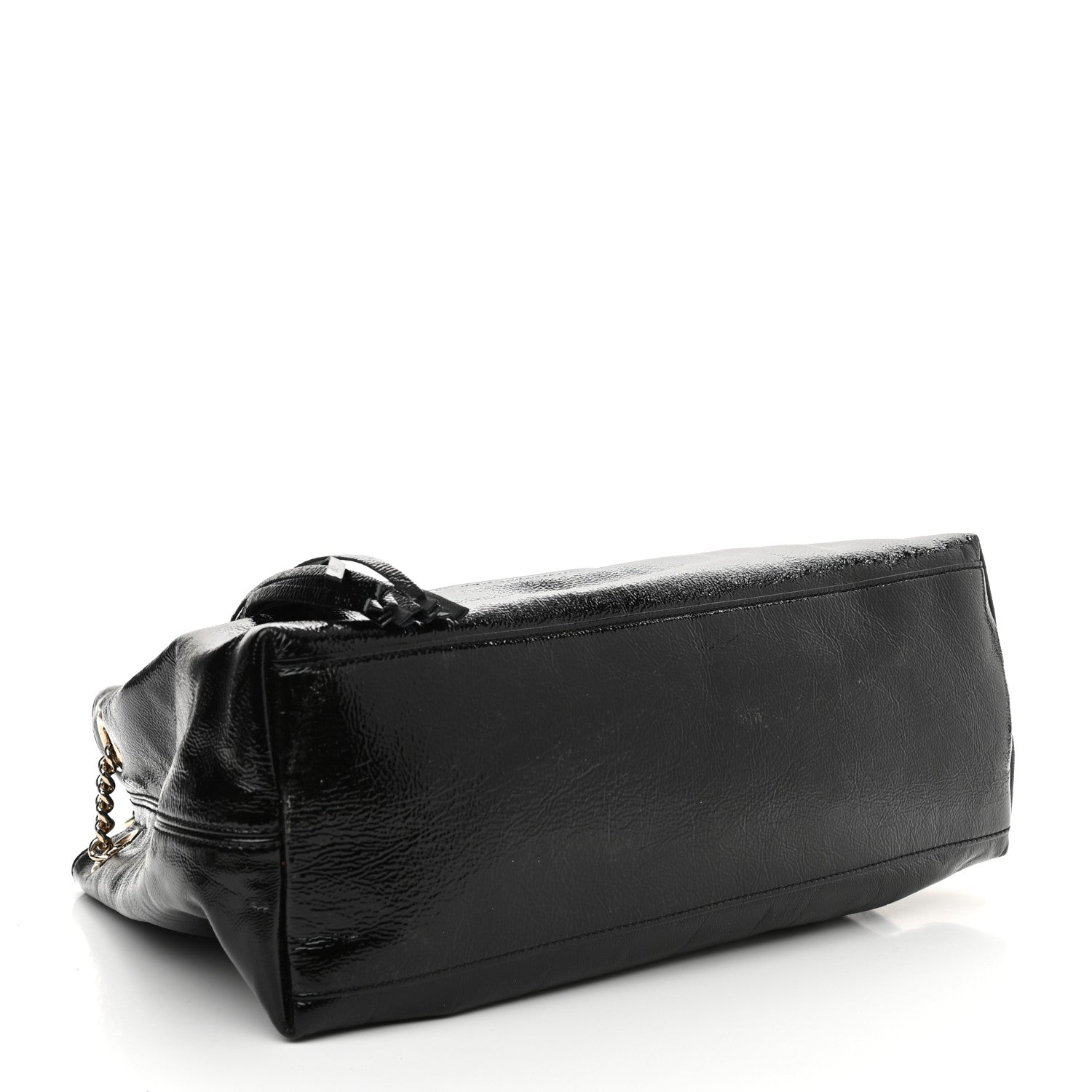 Gucci Patent Medium Soho Chain Shoulder Bag Black 4 of 10