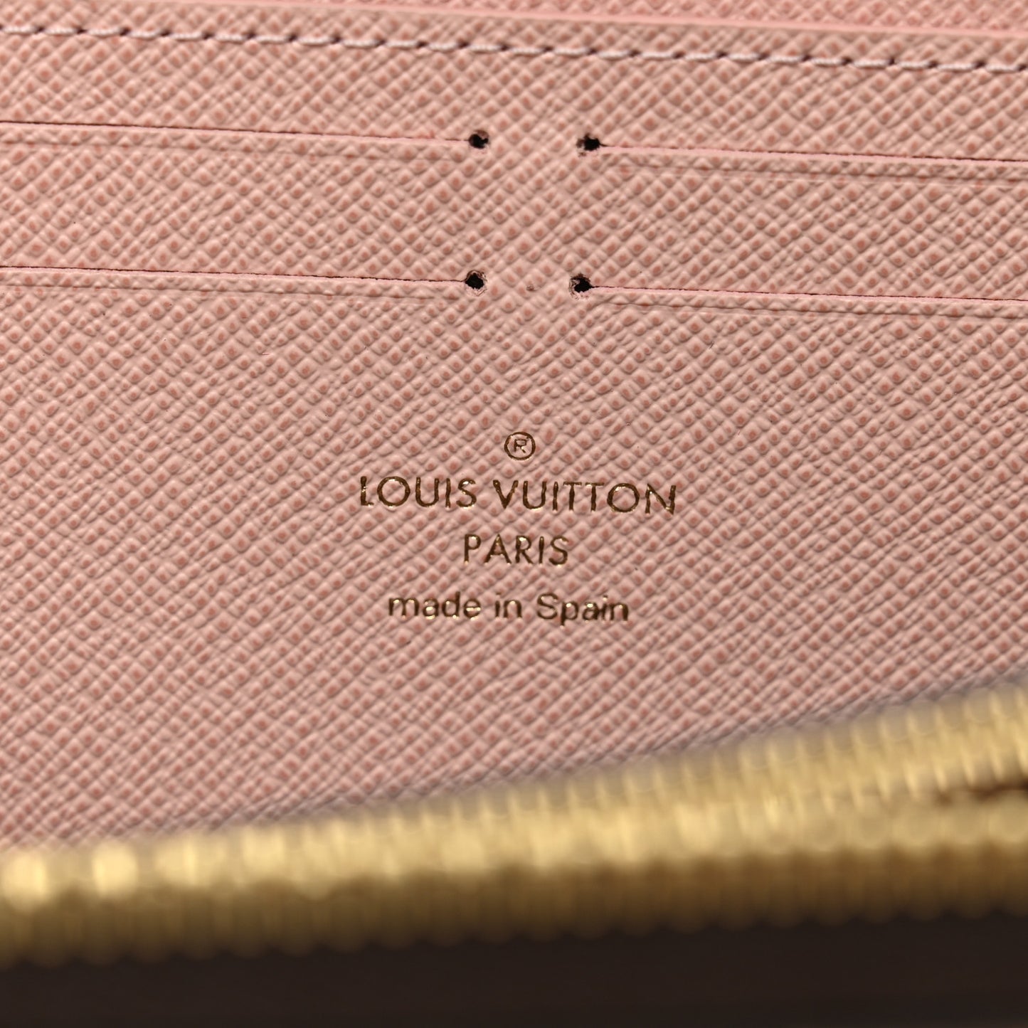 Damier Ebene Clemence Wallet Rose Ballerine