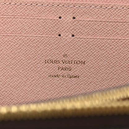 Louis Vuitton Damier Ebene Clemence Wallet Rose Ballerine 6 of 6