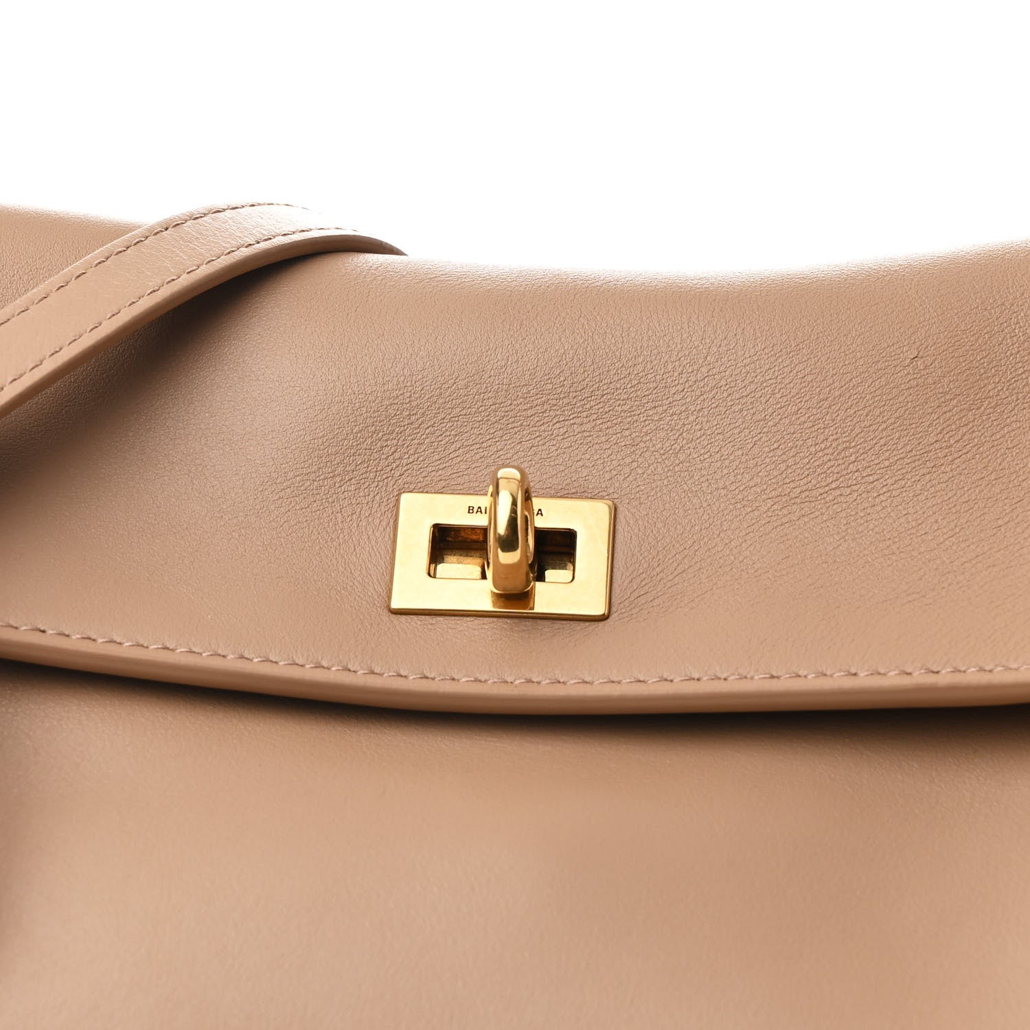 Balenciaga Natural Smooth Calfskin Medium Rodeo Top Handle Handbag Latte 8 of 12