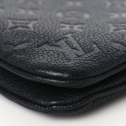 Louis Vuitton Empreinte Double Zip Pochette Black 8 of 10