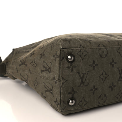 Louis Vuitton Monogram Denim Impression Besace GM Kaki Fonce 7 of 8