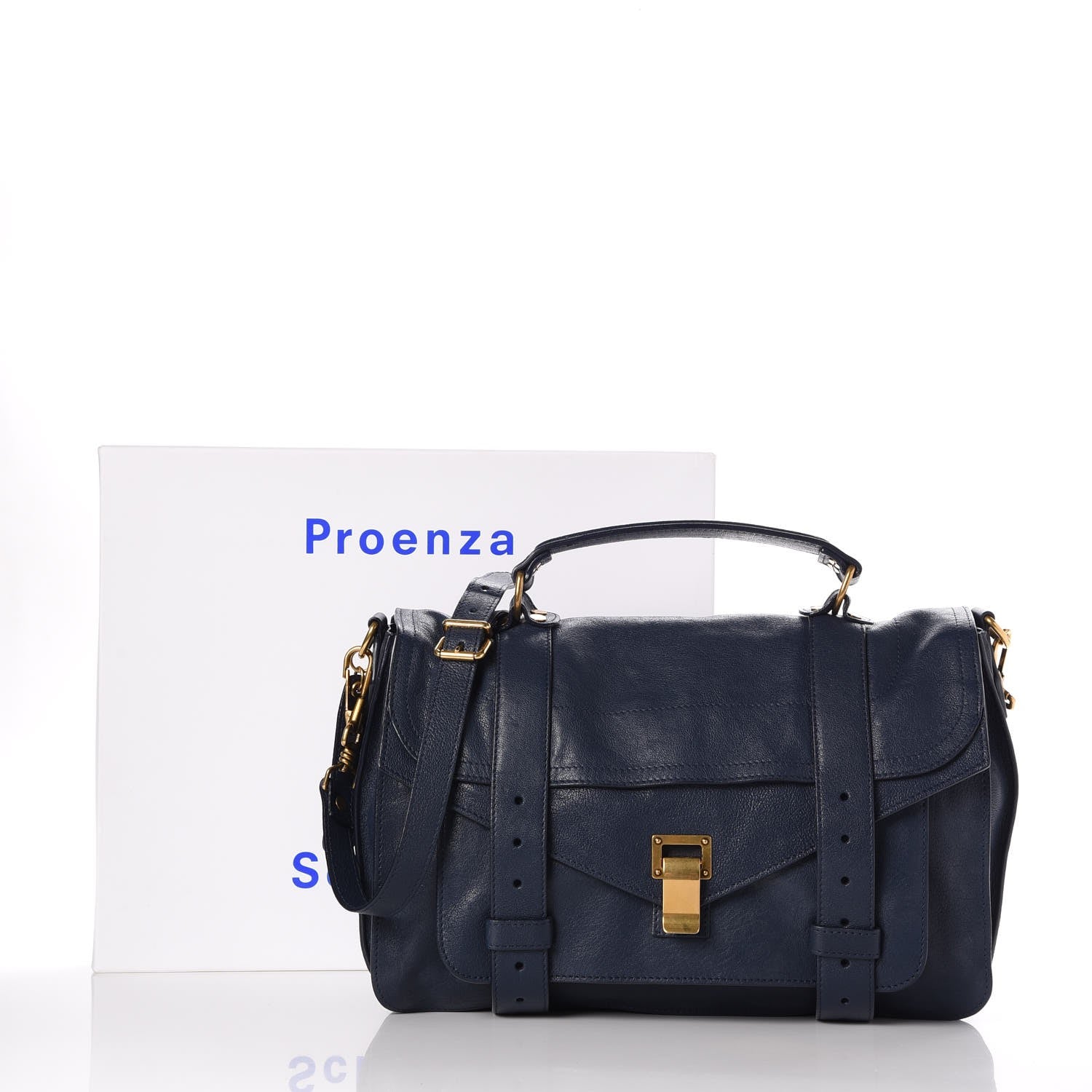 Proenza Schouler Lambskin Medium PS1 Satchel Midnight 9 of 9