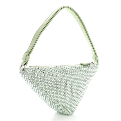 Prada Satin Crystal Triangle Pouch Acqua 3 of 10