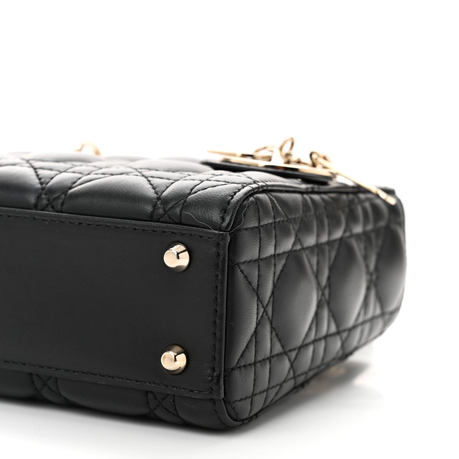 Christian Dior Lambskin Cannage Mini Lady Dior Black 10 of 10