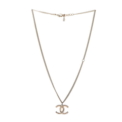Chanel Pearl CC Pendant Necklace Gold 3 of 5