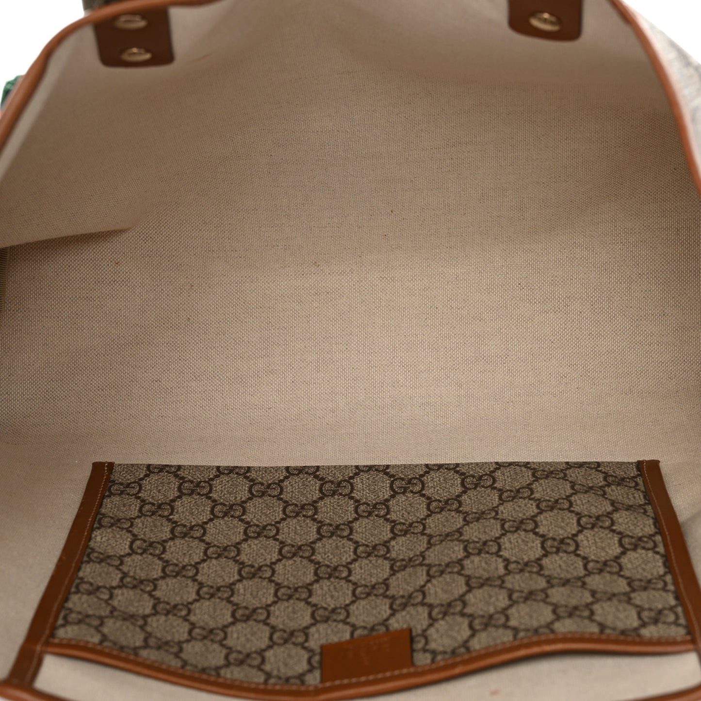 GG Plus Monogram Medium Signature Web Loop Tote Light Brown
